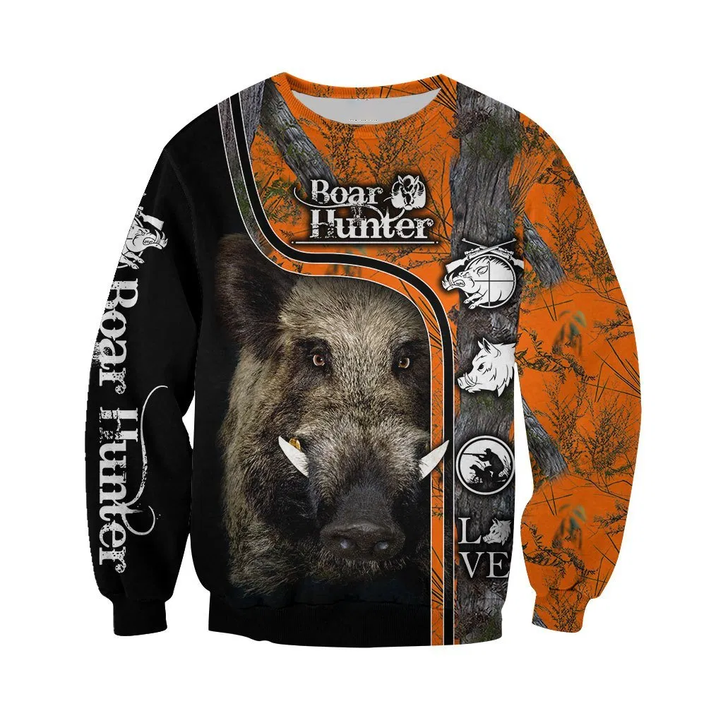 PL403 LOVE BOAR 3D ALL OVER PRINTED SHIRTS-Apparel-PL8386-sweatshirt-S-Vibe Cosy™