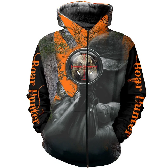 PL406 BOAR HUNTER 3D ALL OVER PRINTED SHIRTS-Apparel-PL8386-zip-up hoodie-S-Vibe Cosy™