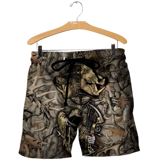 PL407 BOAR HUNTER 3D ALL OVER PRINTED SHIRTS FOR MEN AND WOMEN-Apparel-PL8386-Shorts-S-Vibe Cosy™