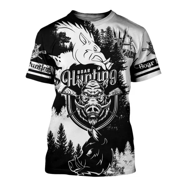 PL411 HUNTING BLACK AND WHITE 3D ALL OVER PRINTED SHIRTS FOR MEN AND WOMEN-Apparel-PL8386-sweatshirt-S-Vibe Cosy™