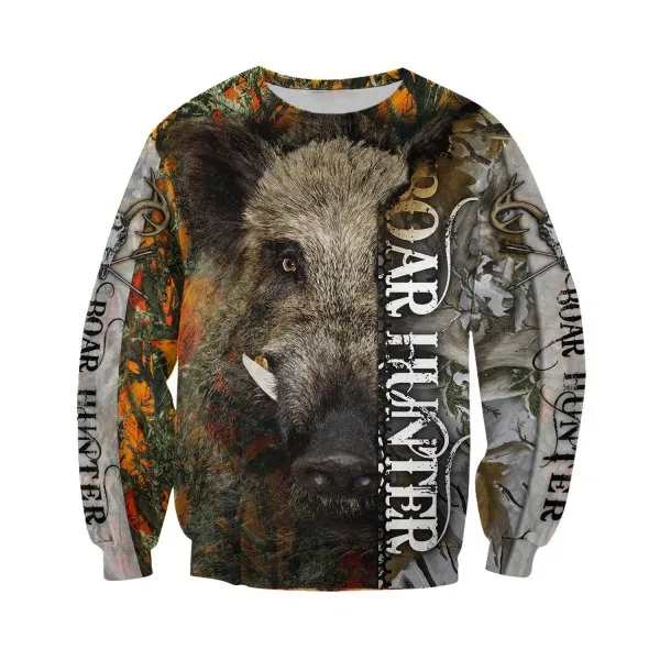 PL412 WILD BOAR 3D ALL OVER PRINTED SHIRTS FOR MEN AND WOMEN-Apparel-PL8386-sweatshirt-S-Vibe Cosy™