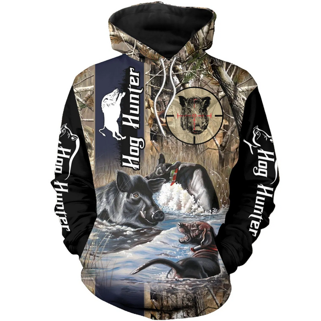 PL416 HOG HUNTER DOG 3D ALL OVER PRINTED SHIRTS-Apparel-PL8386-sweatshirt-S-Vibe Cosy™