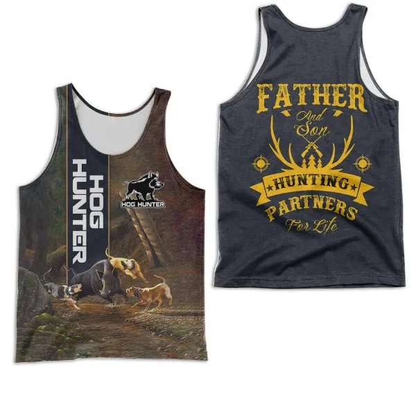 PL418 HOG HUNTER FATHER SON HUNTING PARNTERS 3D ALL OVER PRINTED SHIRTS-Apparel-PL8386-sweatshirt-S-Vibe Cosy™