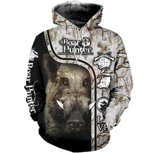 PL422 LOVE BOAR 3D ALL OVER PRINTED SHIRTS FOR MEN AND WOMEN-Apparel-PL8386-Hoodie-S-Vibe Cosy™