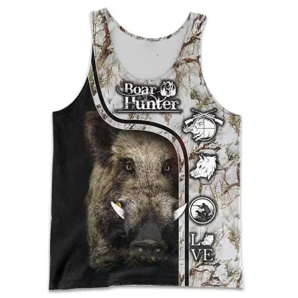 PL422 LOVE BOAR 3D ALL OVER PRINTED SHIRTS FOR MEN AND WOMEN-Apparel-PL8386-Tanktop-S-Vibe Cosy™