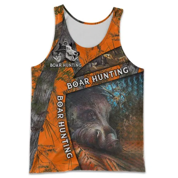 PL423 BOAR HUNTING CAMO 3D ALL OVER PRINTED SHIRTS FOR MEN AND WOMEN-Apparel-PL8386-Tanktop-S-Vibe Cosy™