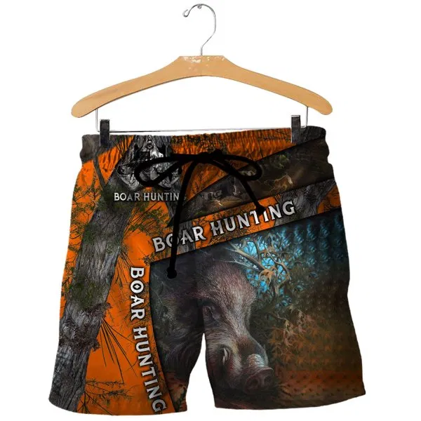 PL423 BOAR HUNTING CAMO 3D ALL OVER PRINTED SHIRTS FOR MEN AND WOMEN-Apparel-PL8386-Shorts-S-Vibe Cosy™