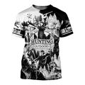 PL430 HUNTING BLACK AND WHITE 3D ALL OVER PRINTED SHIRTS-Apparel-PL8386-T shirt-S-Vibe Cosy™