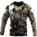 PL436 WILD BOAR 3D ALL OVER PRINTED SHIRTS-Apparel-PL8386-zip-up hoodie-S-Vibe Cosy™
