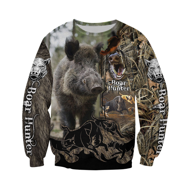 PL436 WILD BOAR 3D ALL OVER PRINTED SHIRTS-Apparel-PL8386-sweatshirt-S-Vibe Cosy™