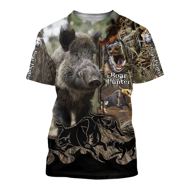 PL436 WILD BOAR 3D ALL OVER PRINTED SHIRTS-Apparel-PL8386-T shirt-S-Vibe Cosy™