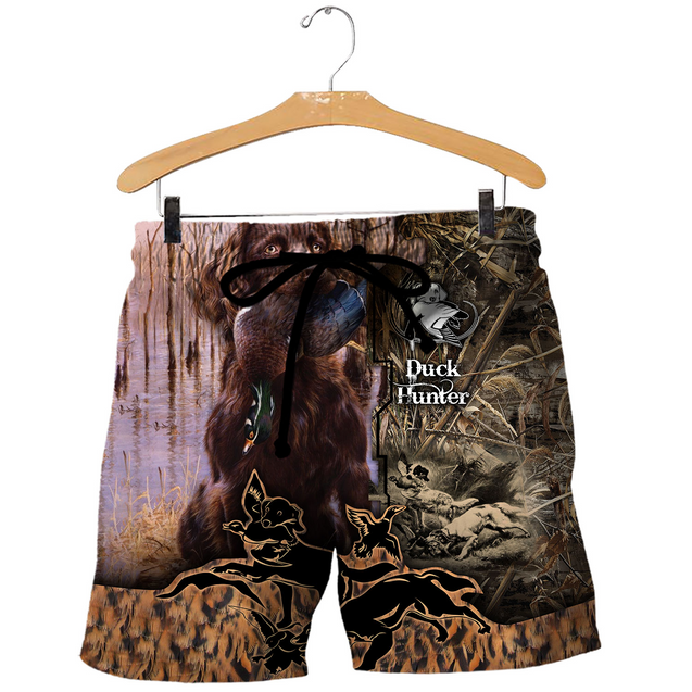 PL437 DUCK HUNTER 3D ALL OVER PRINTED SHIRTS-Apparel-PL8386-Shorts-S-Vibe Cosy™