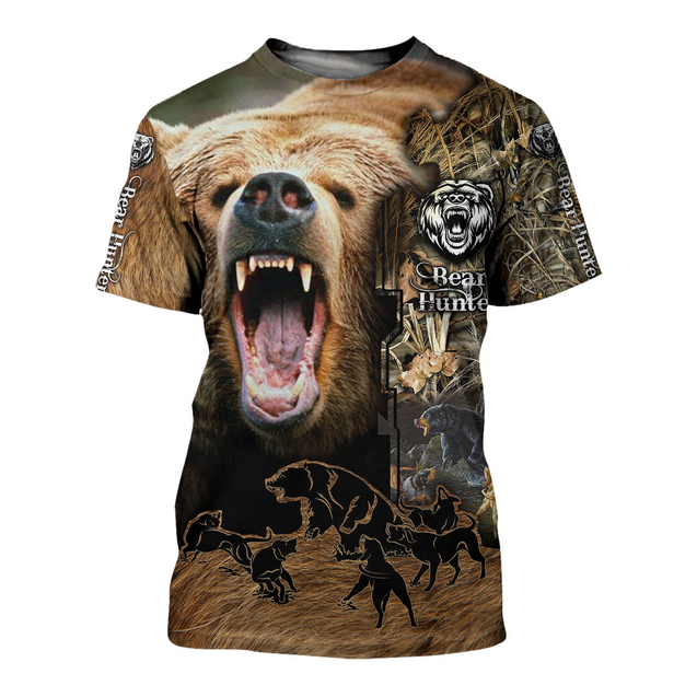 PL438 LOVE BEAR 3D ALL OVER PRINTED SHIRTS-Apparel-PL8386-T shirt-S-Vibe Cosy™