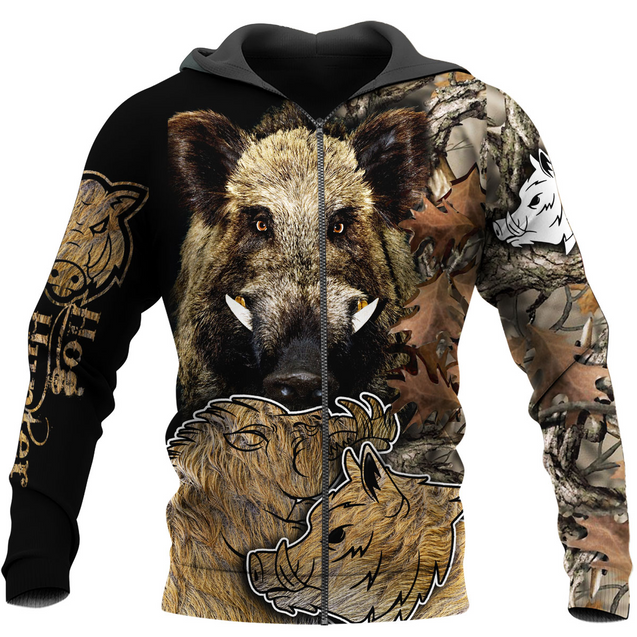 PL439 LOVE BOAR 3D ALL OVER PRINTED SHIRTS-Apparel-PL8386-zip-up hoodie-S-Vibe Cosy™