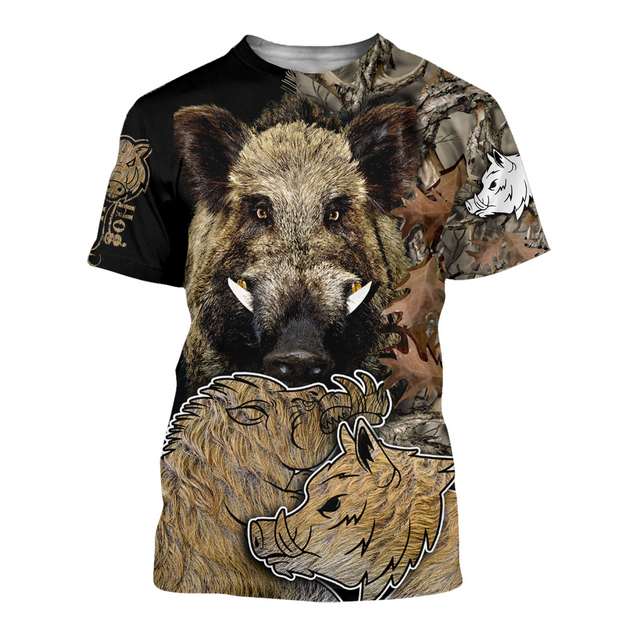 PL439 LOVE BOAR 3D ALL OVER PRINTED SHIRTS-Apparel-PL8386-T shirt-S-Vibe Cosy™