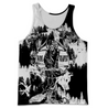 PL444 BONE REAPER BLACK AND WHITE 3D ALL OVER PRINTED SHIRTS-Apparel-PL8386-Tanktop-S-Vibe Cosy™