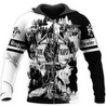 PL444 BONE REAPER BLACK AND WHITE 3D ALL OVER PRINTED SHIRTS-Apparel-PL8386-zip-up hoodie-S-Vibe Cosy™