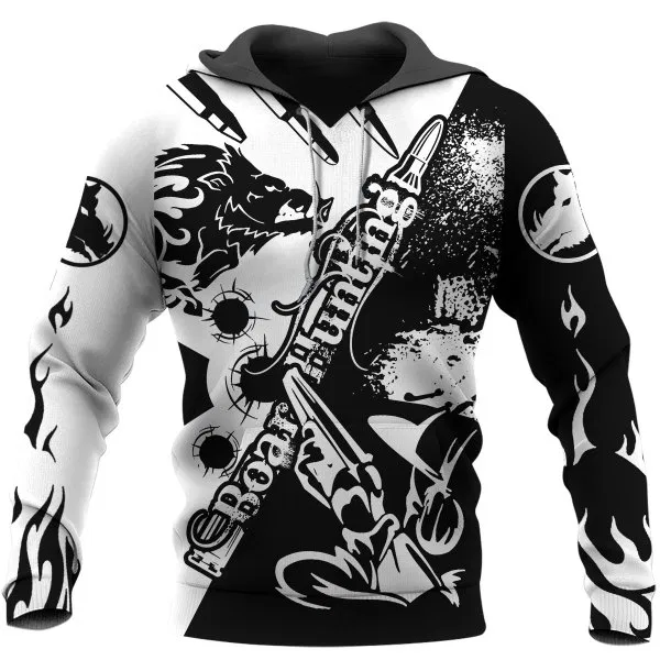 PL446 BOAR HUNTING 3D ALL OVER PRINTED SHIRTS-Apparel-PL8386-Hoodie-S-Vibe Cosy™