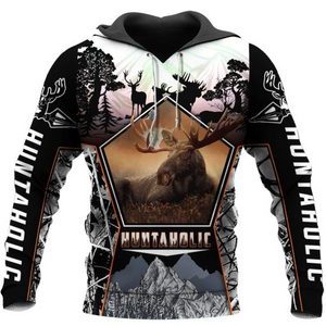 PL454 HUNTAHOLIC 3D ALL OVER PRINTED SHIRTS FOR MEN AND WOMEN-Apparel-PL8386-Hoodie-S-Vibe Cosy™