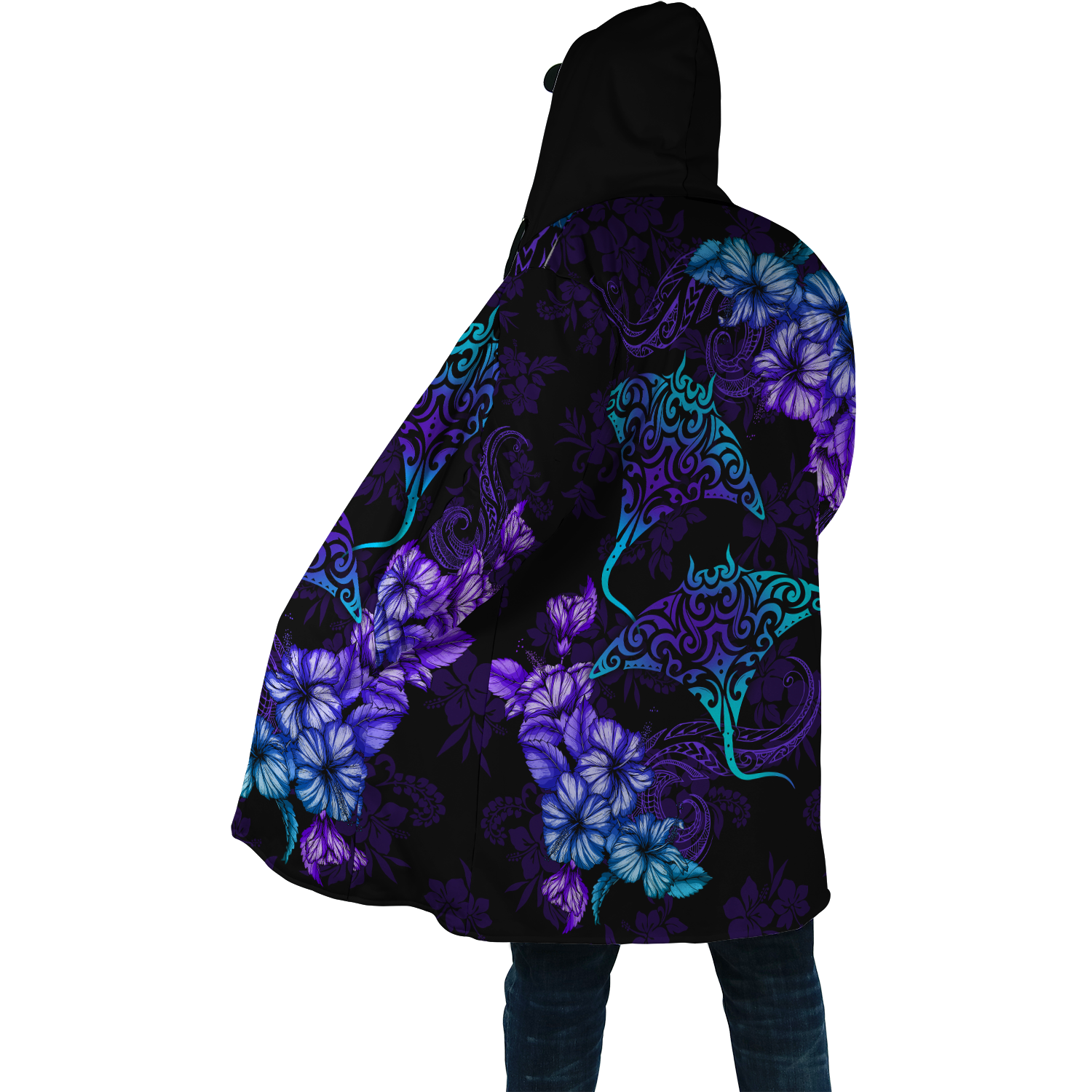 Beautiful Ray Hibiscus Hawaii Cloak For Men And Women