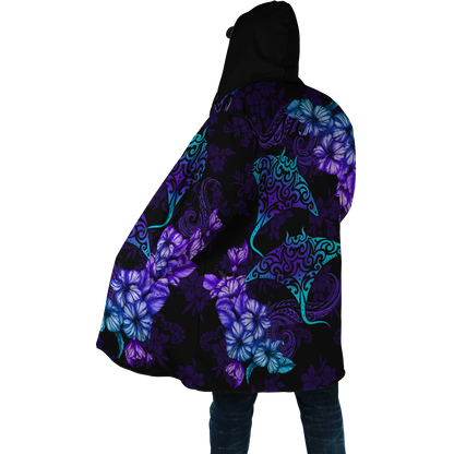 Beautiful Ray Hibiscus Hawaii Cloak For Men And Women