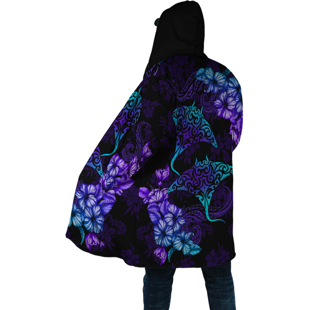 Beautiful Ray Hibiscus Hawaii Cloak For Men And Women