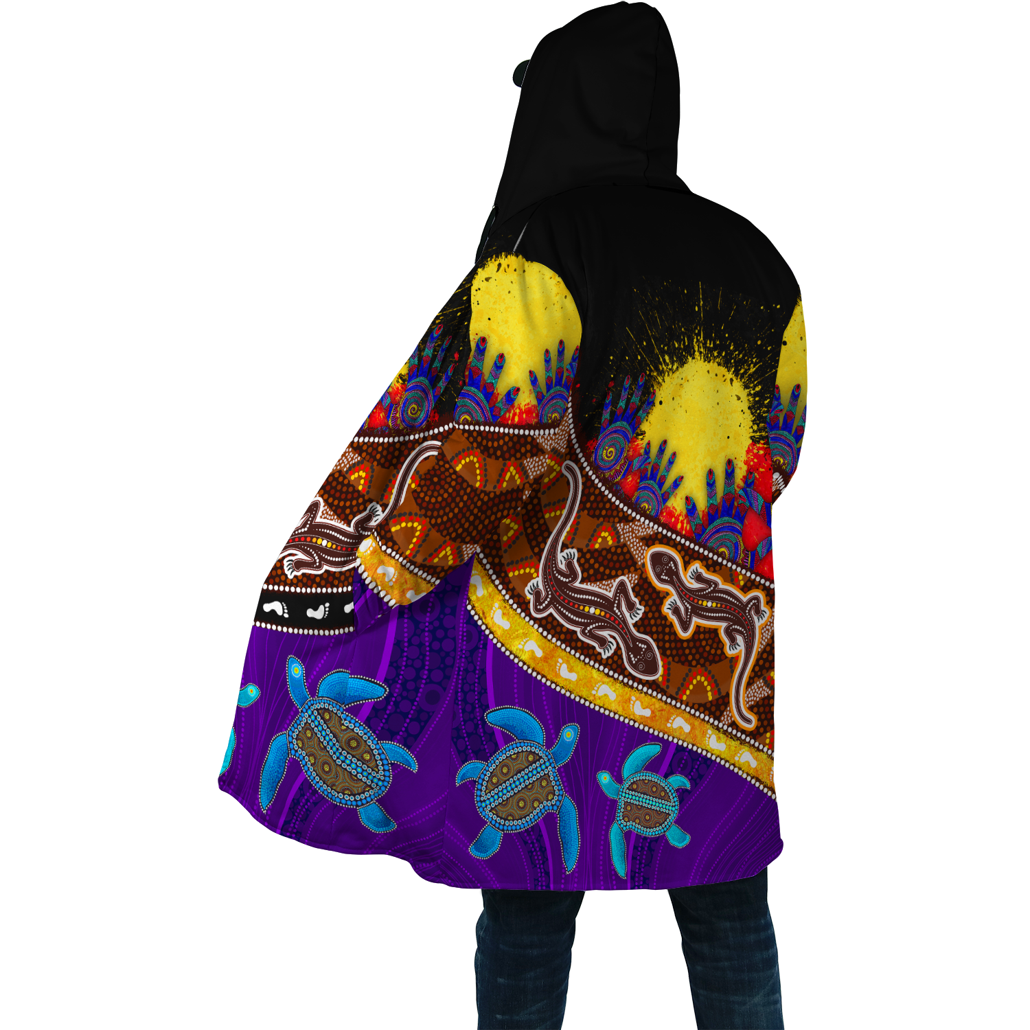 Aboriginal Culture Painting Art Colorful Cloak For Men And Women