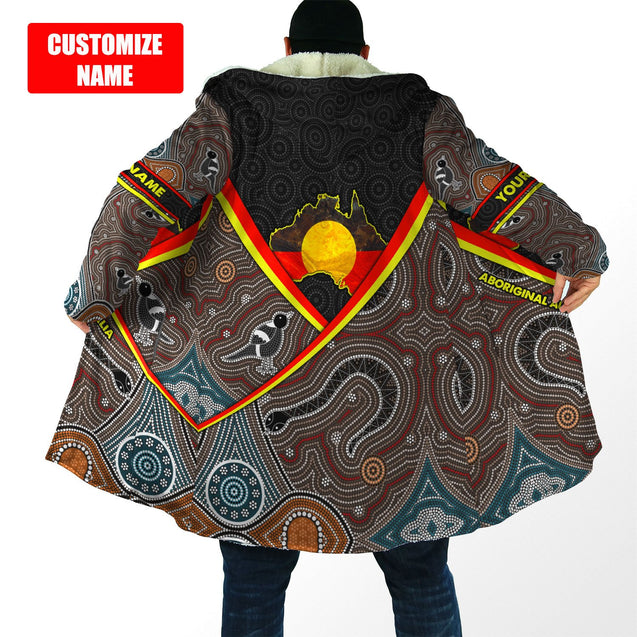 Custom name Proud to be aboriginal Totem Brown 3d printed Cloak