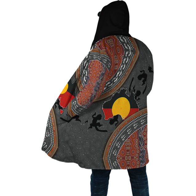 Custom name Aboriginal dots Zip pattern 3D design printed winter shirts