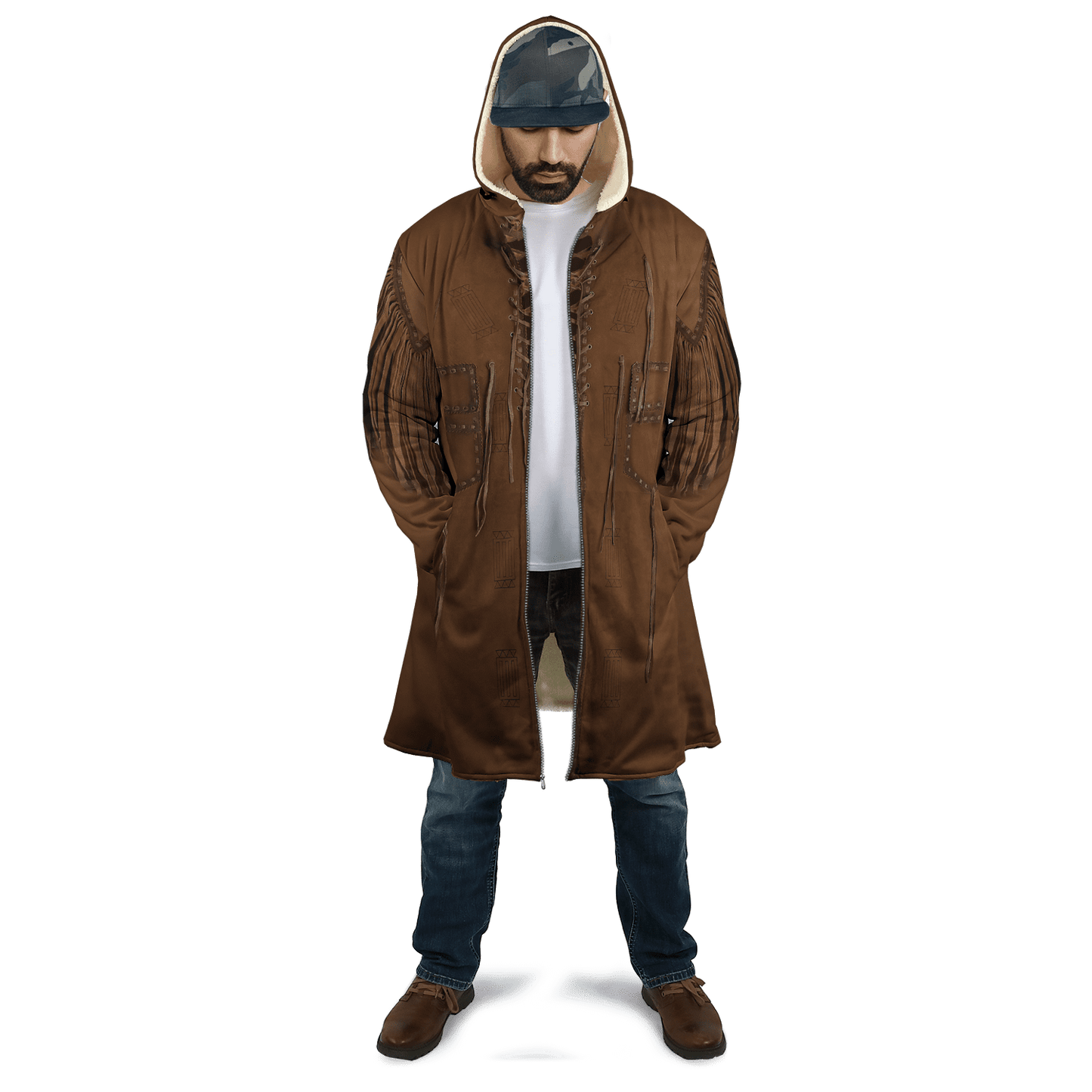 Native Cowboy Jacket No26 Cosplay 3D Over Printed Unisex Deluxe Hoodie ML