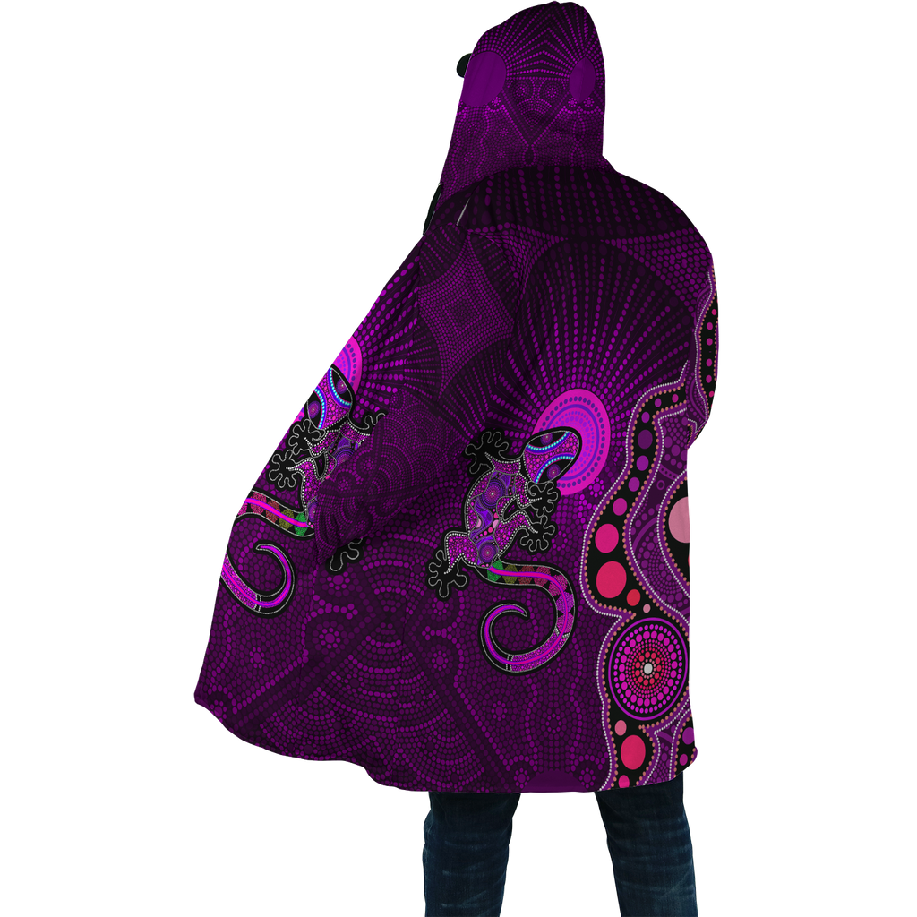 Aboriginal Purple The Lizard and The Sun Cloak Shirts