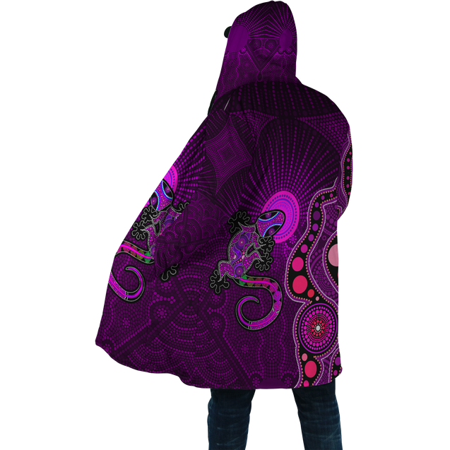 Aboriginal Purple The Lizard and The Sun Cloak Shirts