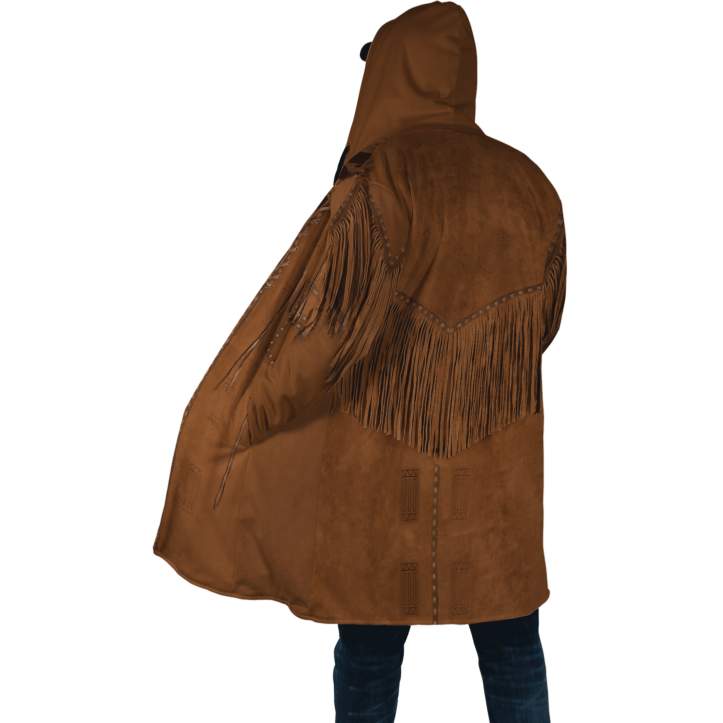 Native Cowboy Jacket No26 Cosplay 3D Over Printed Unisex Deluxe Hoodie ML