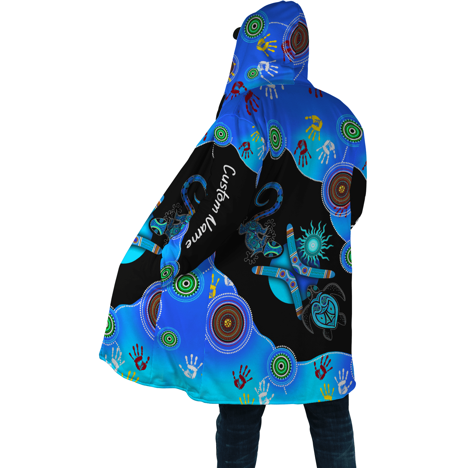 Custom name Aboriginal Naidoc Week 2021 Blue Turtle Lizard Cloak shirts