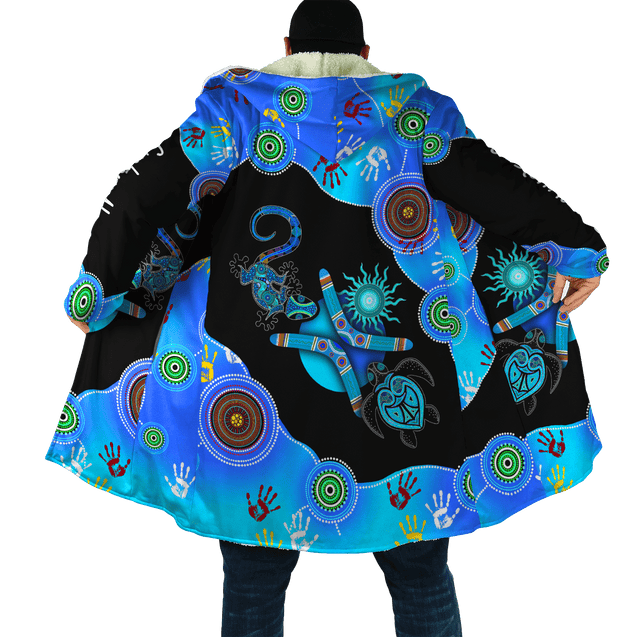 Custom name Aboriginal Naidoc Week 2021 Blue Turtle Lizard Cloak shirts