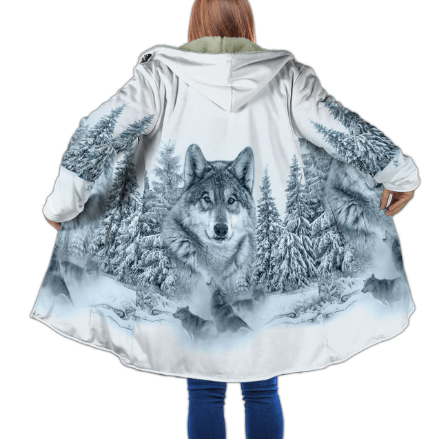 Love Wolf Native American 3D All Over Printed Shirts for Women