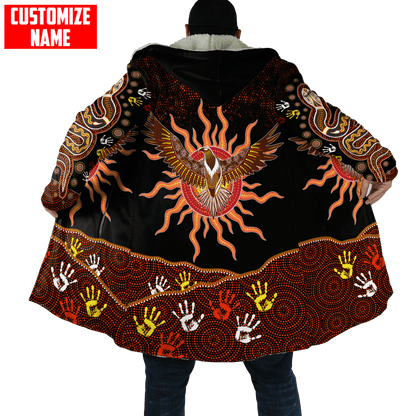 Aboriginal Wedge tailed Eagle Custom name 3D printed winter shirts