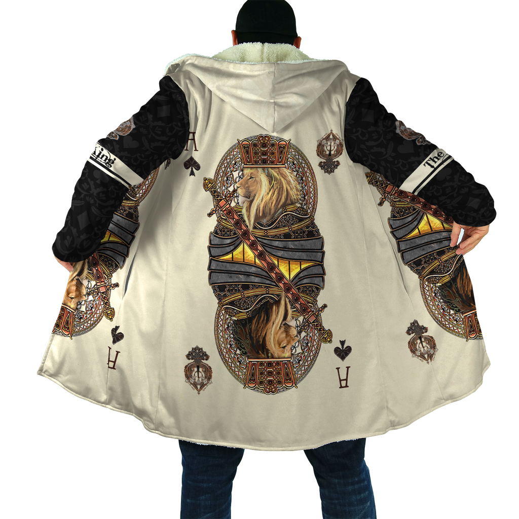 King Ace Spade Lion Poker 3D All Over Printed Unisex Shirts