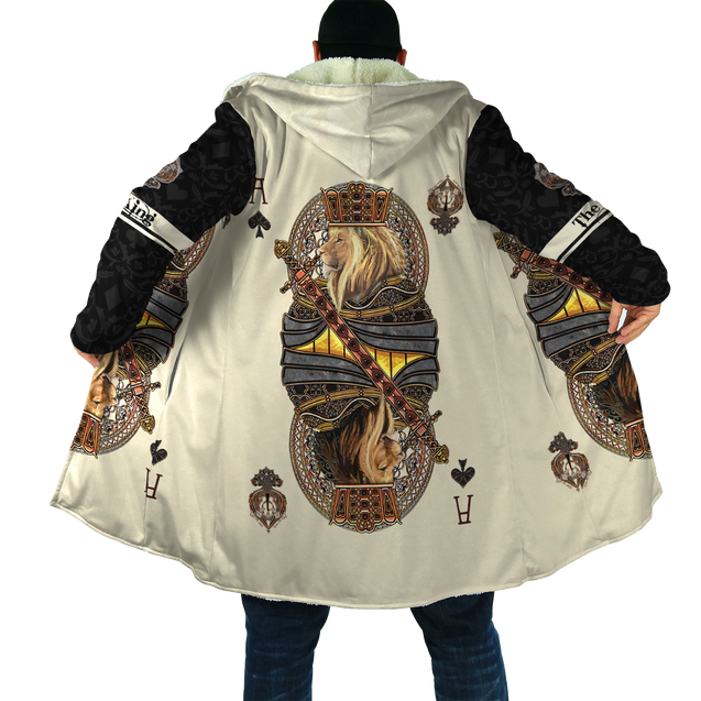 King Ace Spade Lion Poker 3D All Over Printed Unisex Shirts