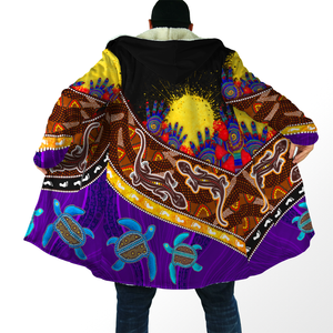 Aboriginal Culture Painting Art Colorful Cloak For Men And Women