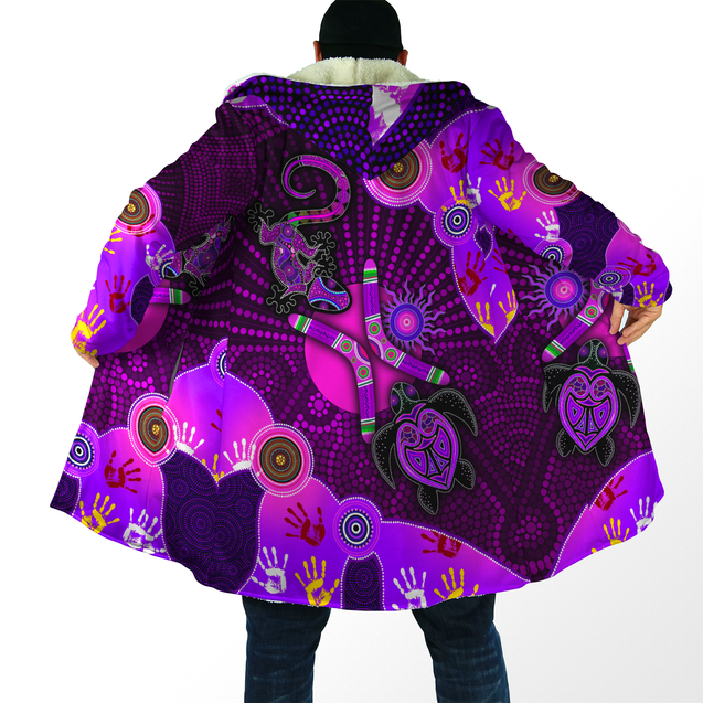 Aboriginal Naidoc Week 2021 Purple Turtle Lizard Sun Cloak