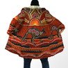 Aboriginal Kangaroo running Lizard Art Cloak for men and women