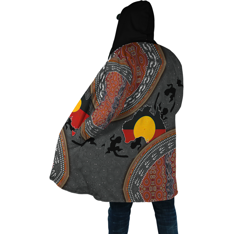 Custom name Aboriginal dots Zip pattern 3D design printed Cloak