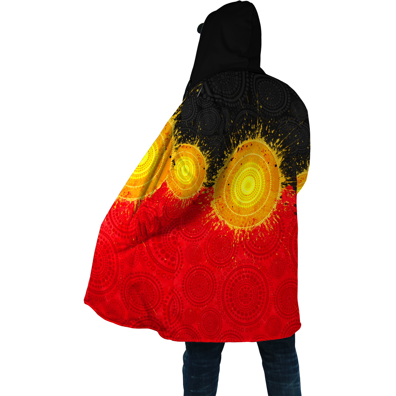 Aboriginal Flag Indigenous Sun Painting Art 3D design shirts