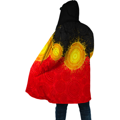 Aboriginal Flag Indigenous Sun Painting Art 3D design shirts