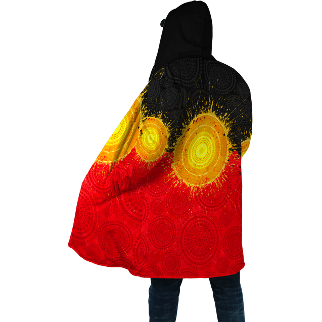 Aboriginal Flag Indigenous Sun Painting Art 3D design shirts