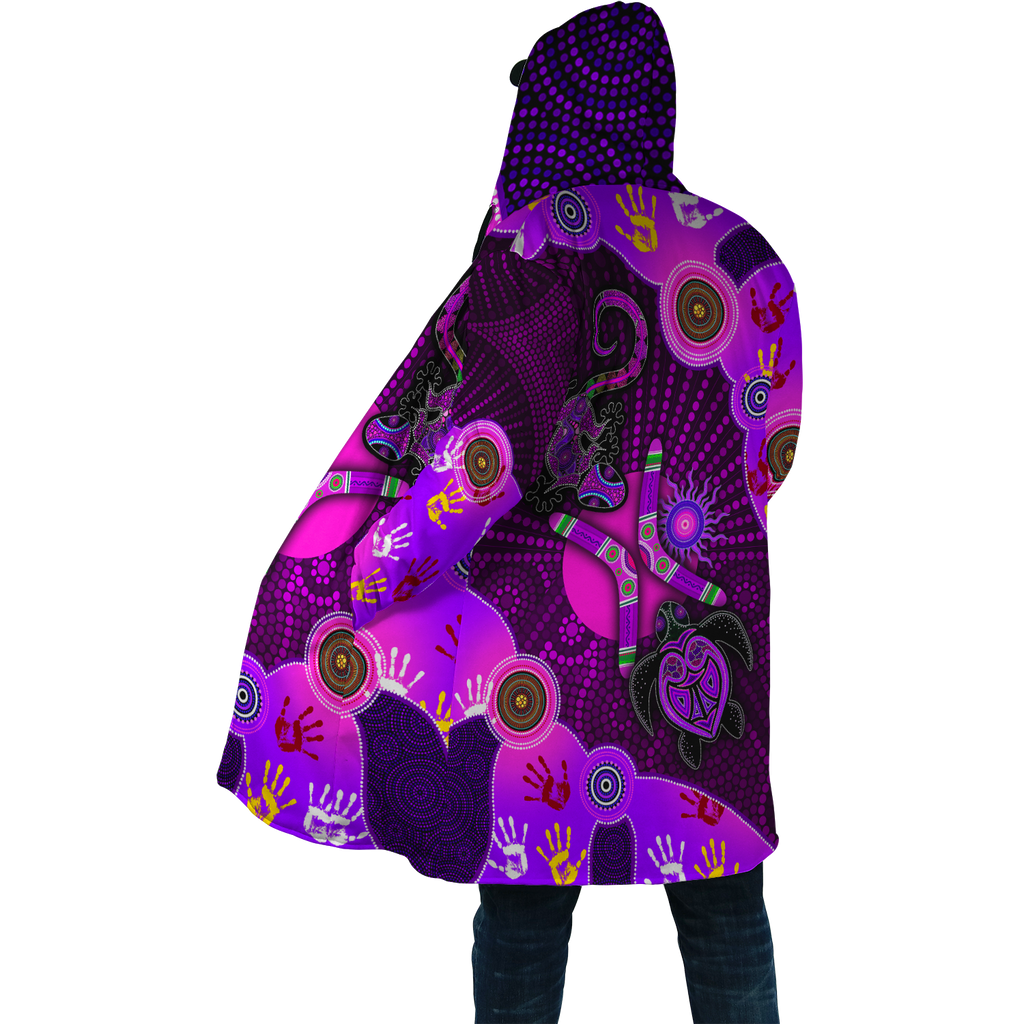 Aboriginal Naidoc Week 2021 Purple Turtle Lizard Sun Cloak