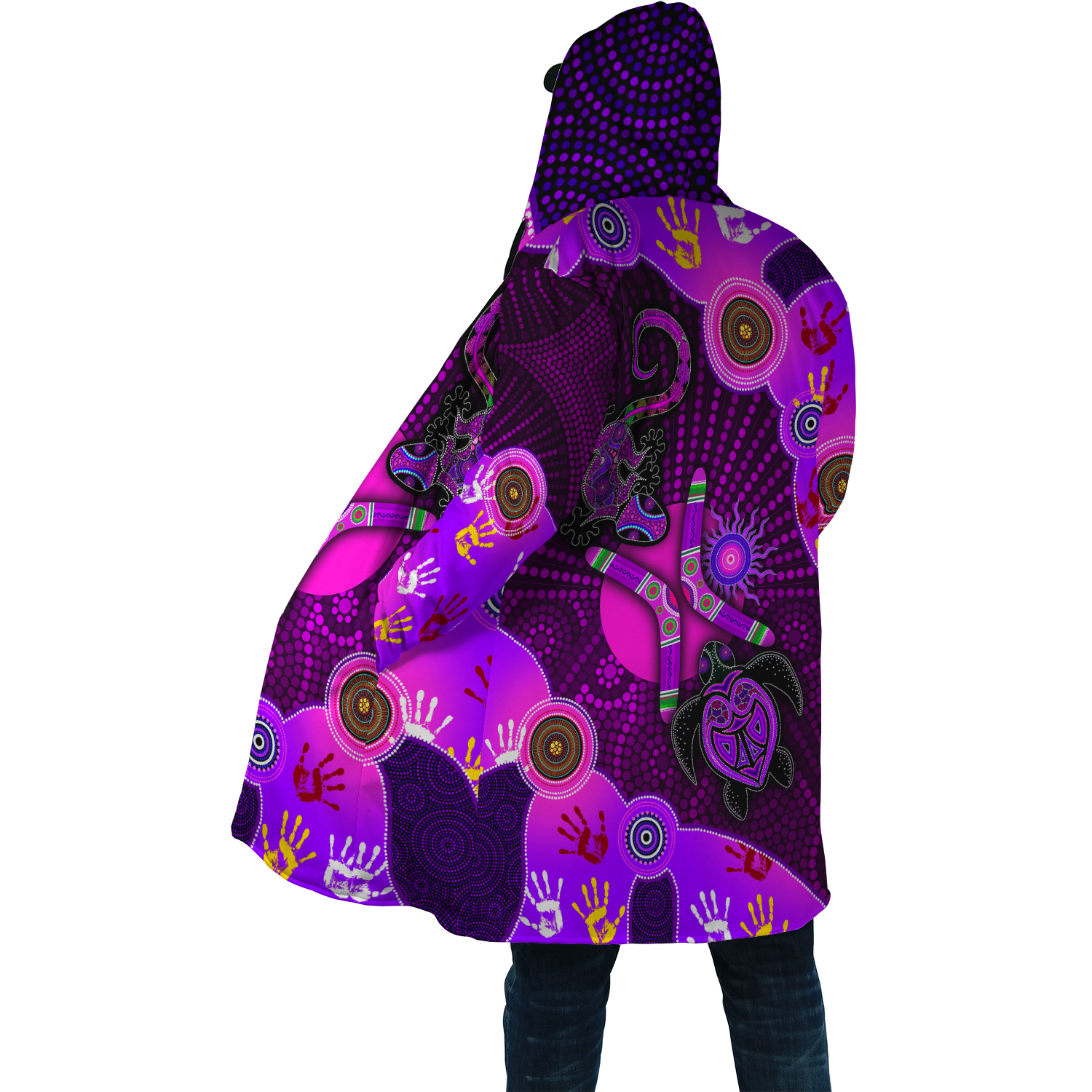 Aboriginal Naidoc Week 2021 Purple Turtle Lizard Sun Cloak