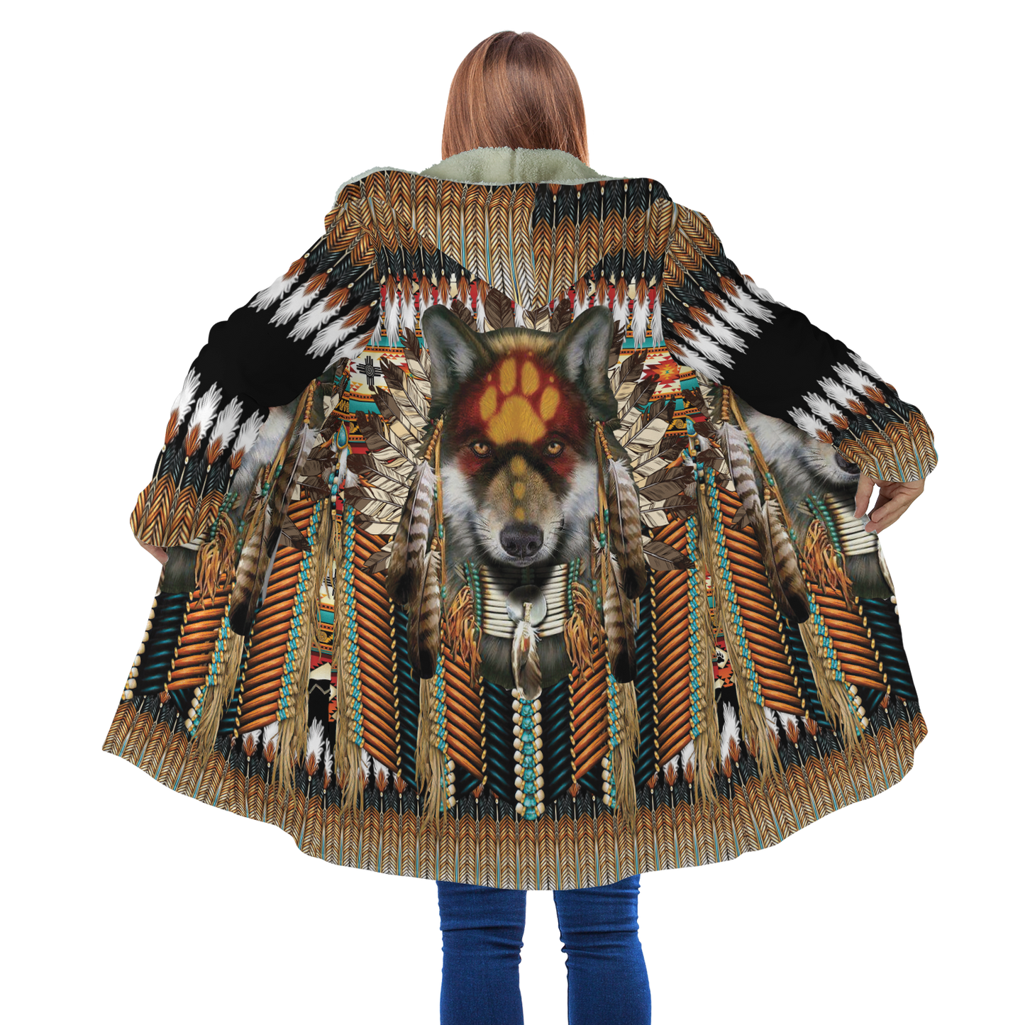 Native American 3D All Over Printed Legging + Cloak