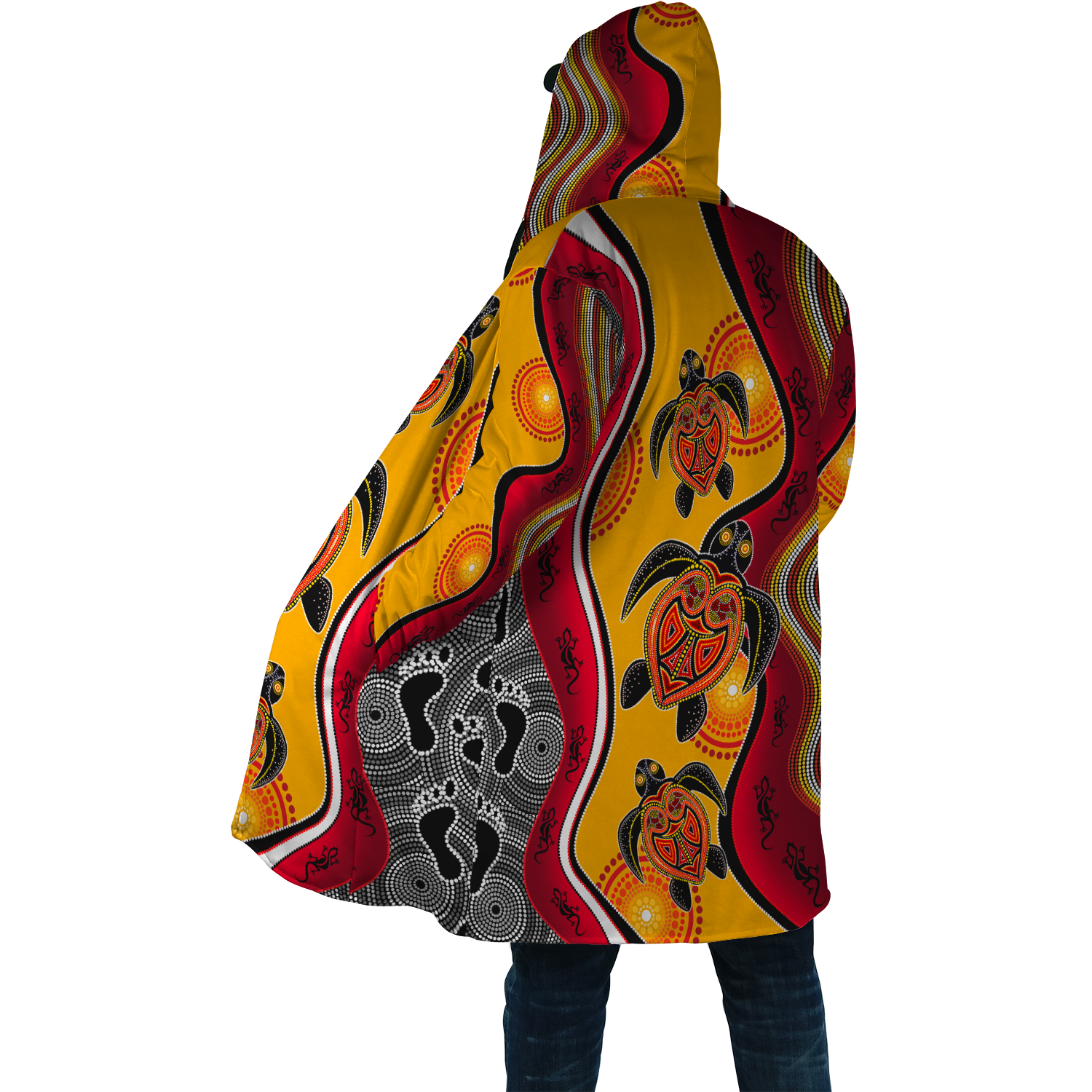 Aboriginal Turtles Map Australia Cloak shirts